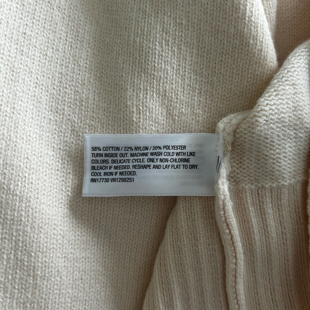 Target Cream V-Neck Button Cardigan with Patch Pockets - Picture 5 of 5